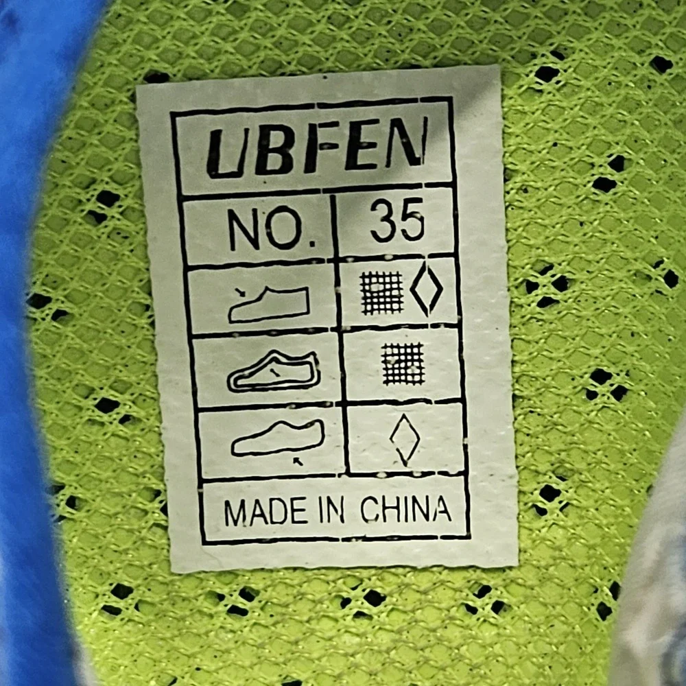 UBFEN Water Shoes Kids Sz 3 35 Blue Camo Aqua Socks Beach Pool Swim Barefoot